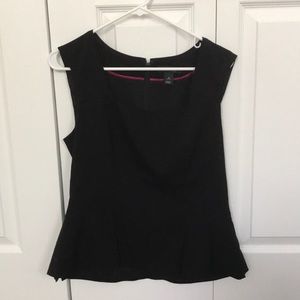 White House Black Market Black peplum top